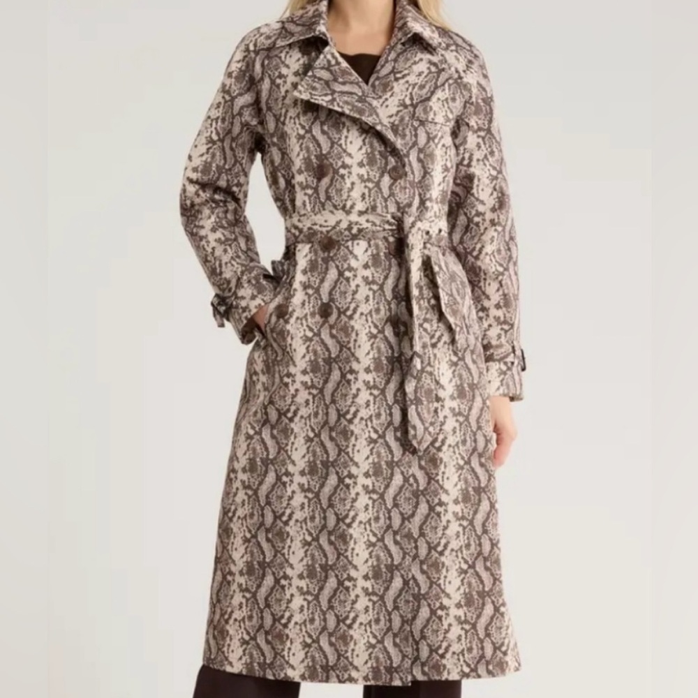 Rebecca Minkoff Beige and Brown Trench Coat